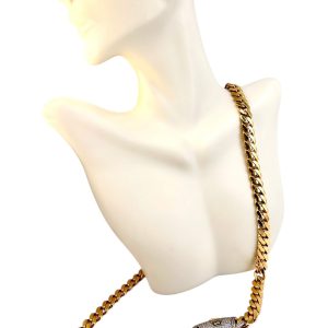 Chains Monaco chain , Hollow 14 KT zicornia clasp Size 24"*9.28mm Weight 34.2gm