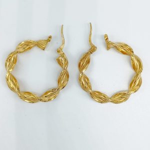 Earrings Crooked 10k Hollow Weight 2.5gm
