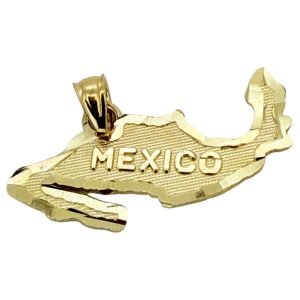 Pendants Mapa de México 14 KT Hollow Weight 1.1gm