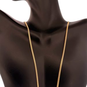 Chains Cuban link 10k Solid gold Size 22''*2mm Weight 6.6gm