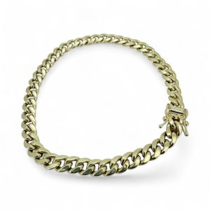 Bracelets Cuban link 10k Hollow Size 8''*5.6mm Weight 7.8gm