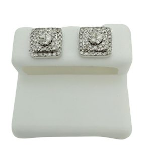 Earrings 0.88ct 14 KT diamonds Weight 2.7gm