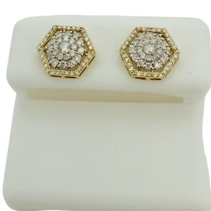 Earrings 0.56ct 14 KT diamonds Weight 1.7gm