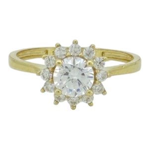 Rings Women 10k zicornia Size 7 1/4 Weight 1.6gm