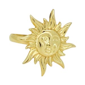 Rings Women sun 10k Hollow Size 8 1/4 Weight 2.3gm