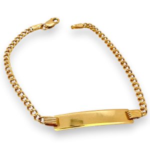 Bracelets Boy 14 KT Hollow Size 6'' Weight 2.3gm