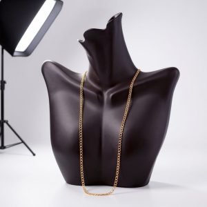 Chains 14 KT Solid gold Size 18''*2.5mm Weight 4gm