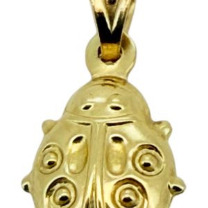 Pendants Ladybug 14 KT Hollow Weight 0.6gm