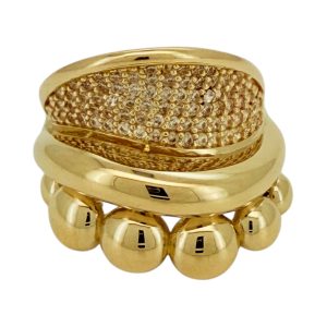 Rings Women Hollow 14 KT zicornia Size 7 Weight 4.3gm