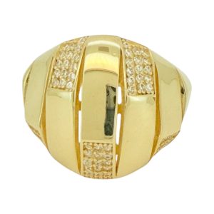 Rings Women Hollow 10k zicornia Size 6 3/4 Weight 3.2gm