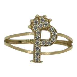 Rings Women P 14 KT zicornia Size 6 3/4 Weight 1.5gm