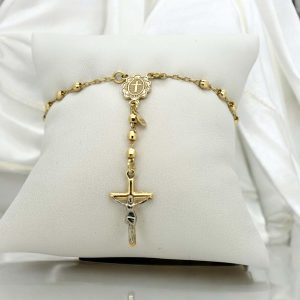 Bracelets Rosary 14 KT Size 7'' Weight 4.2gm