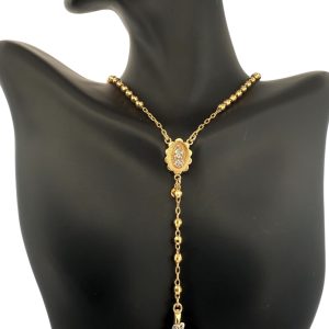 Rosary crucifix necklace 10k Size 16'' Weight 11.6gm