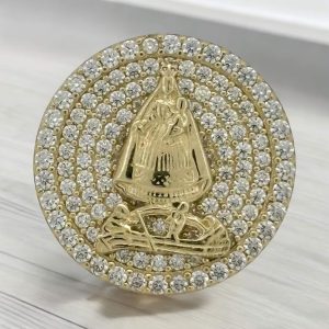 Rings Women virgen del cobre 10k zirconia Size SIZE 7 1/4 Weight 4.9GM