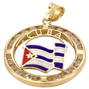 Pendants cuba 14 KT zicornia Weight 1.6gm