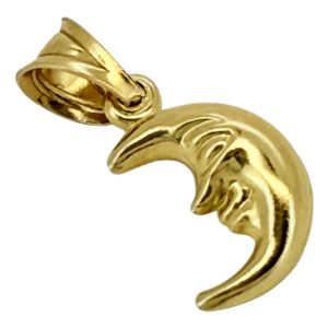 Pendants Moon 14 KT Hollow Weight 0.5gm