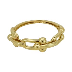 Rings Women 14 KT Hollow Size 7 1/4 Weight 2.5gm