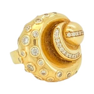 Rings Women Hollow 14 KT zicornia Size 7 Weight 4GM