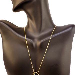 Chains Black flower 14 KT Size 16'' Weight 2.8gm