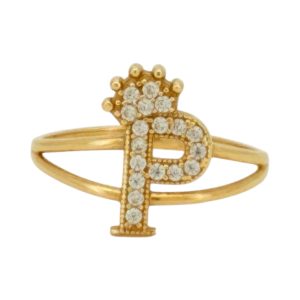 Rings Women P 14 KT zicornia Size 7 3/4 Weight 1.5gm