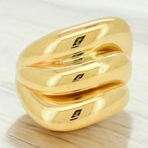 Rings Women 14 KT Hollow Size 7/2 Weight 2.5gm