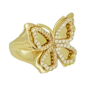 Rings Women Butterfly 10k zicornia Size 8/2 Weight 4.5gm
