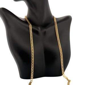 Chains 10k Solid gold Size 24''*4.6mm Weight 9gm