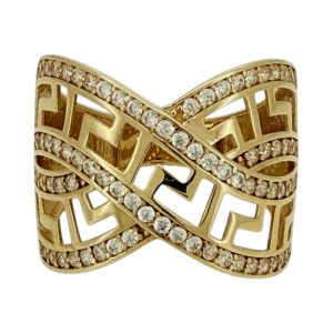 Rings Women 10k zicornia Size 7/2 Weight 3.8gm