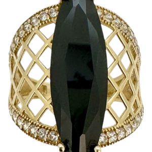 Rings Women 14 KT zicornia , Black Size size 7 Weight 6.2gm