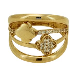 Rings Women 14 KT Hollow Size 7 Weight 3.5gm