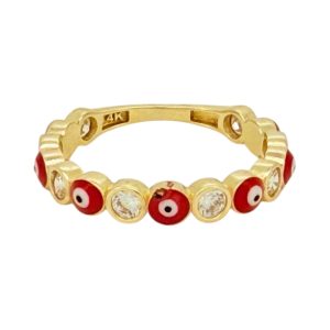 Rings Women Turkish eye 14 KT zicornia Size 6/2 Weight 1.9gm