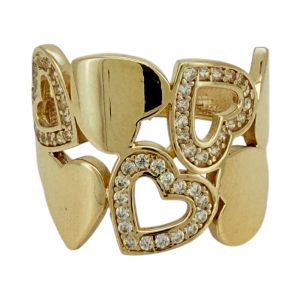 Rings Women Heart 14 KT zicornia Size 7 Weight 3.6gm