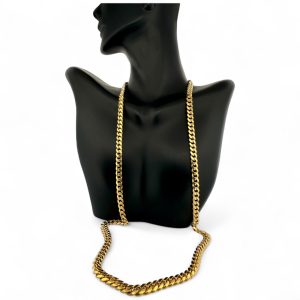 Chains Cuban link 10k Solid gold Size 25''*5.7mm Weight 53gm