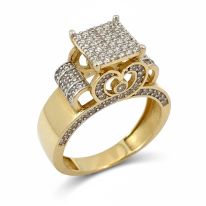Rings Women princess model 10k zicornia Size 7 Weight 4.3gm