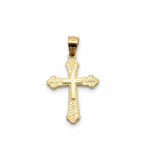 Pendants cross 10k Hollow Weight 0.7gm