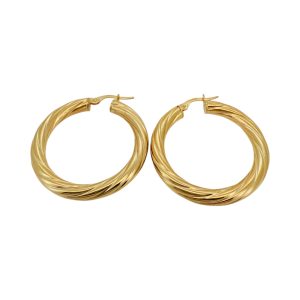 Earrings Crooked 10k Hollow Weight 2.7gm