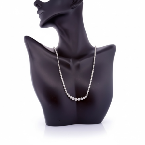 Chains white gold 14 KT diamonds Size 16'' Weight 11.6gm