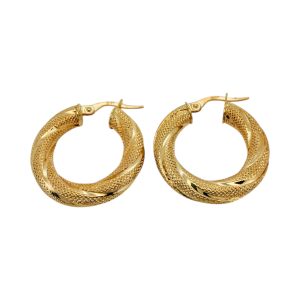 Earrings Crooked 10k Hollow Weight 2.3gm