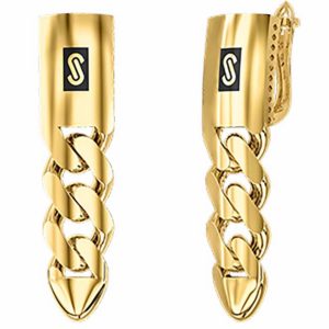 Earrings Monaco chain 10k Plain / Plain link Weight 4.7GM