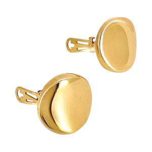Earrings Omega 14 KT Hollow Weight 4.2GM