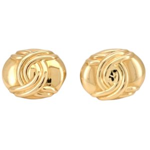 Earrings Omega 14 KT Hollow Weight 4.4GM