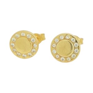 Earrings 14 KT zicornia Weight 1.6gm