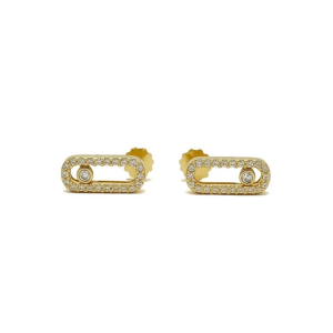 Earrings 14 KT zicornia Weight 2.1gm