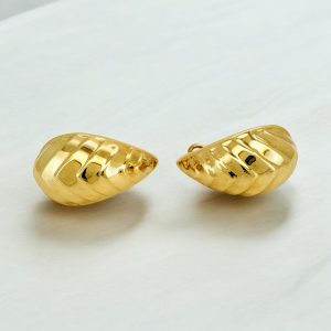 Earrings Omega 10k Hollow Weight 4.6gm
