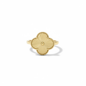 Rings Women Golden flower 10k Hollow Size 6/2 Weight 2gm