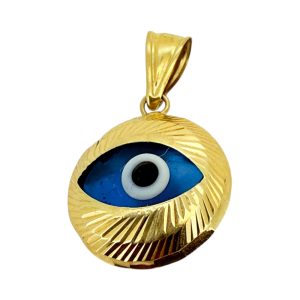 Pendants Turkish eye 14 KT Weight
