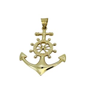 Pendants Anchor 10k Hollow Weight