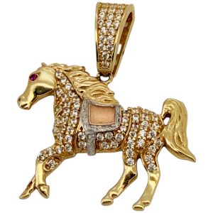 Pendants Horse 14 KT zicornia Weight