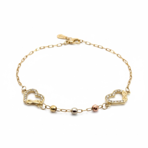 Bracelets heart 10k Hollow Size 7 Weight
