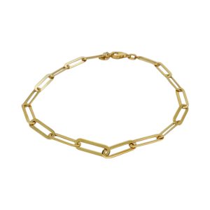 Bracelets paper clip 14 KT Hollow Size 7 Weight